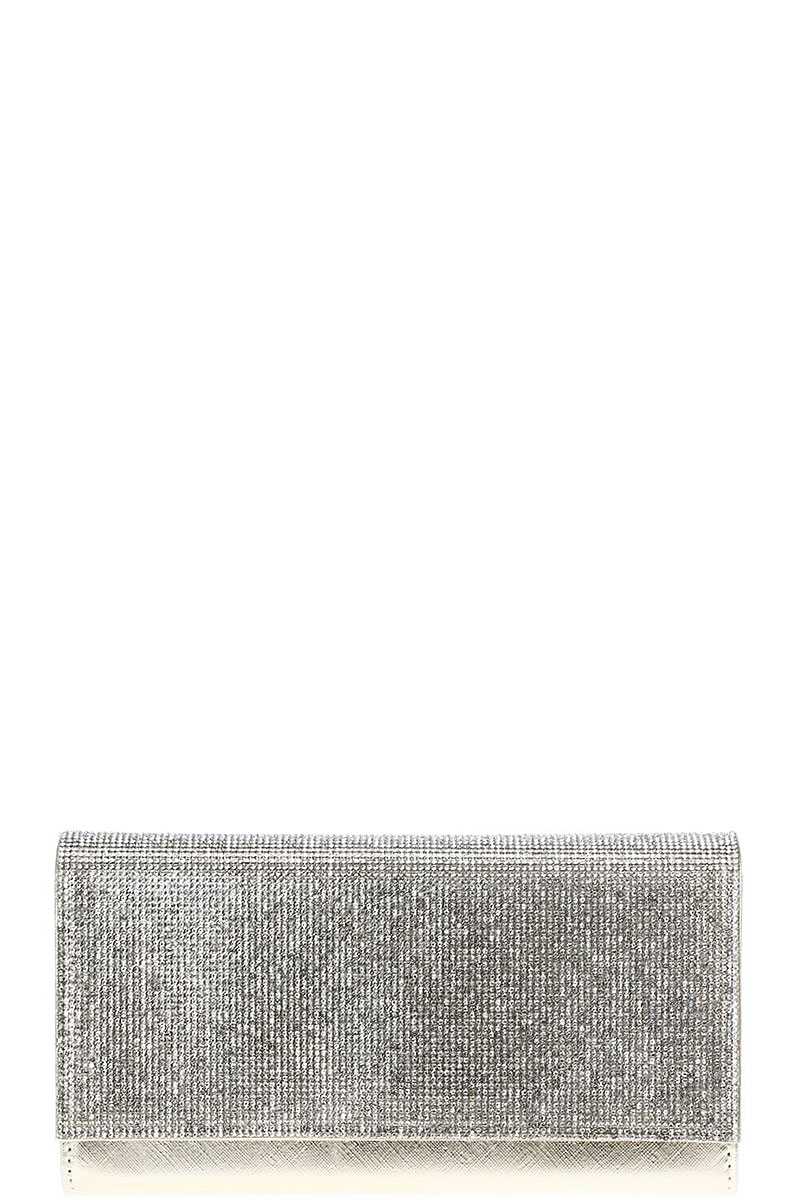 Stilvolle Party-Clutch mit mehreren Strasssteinen und Kette