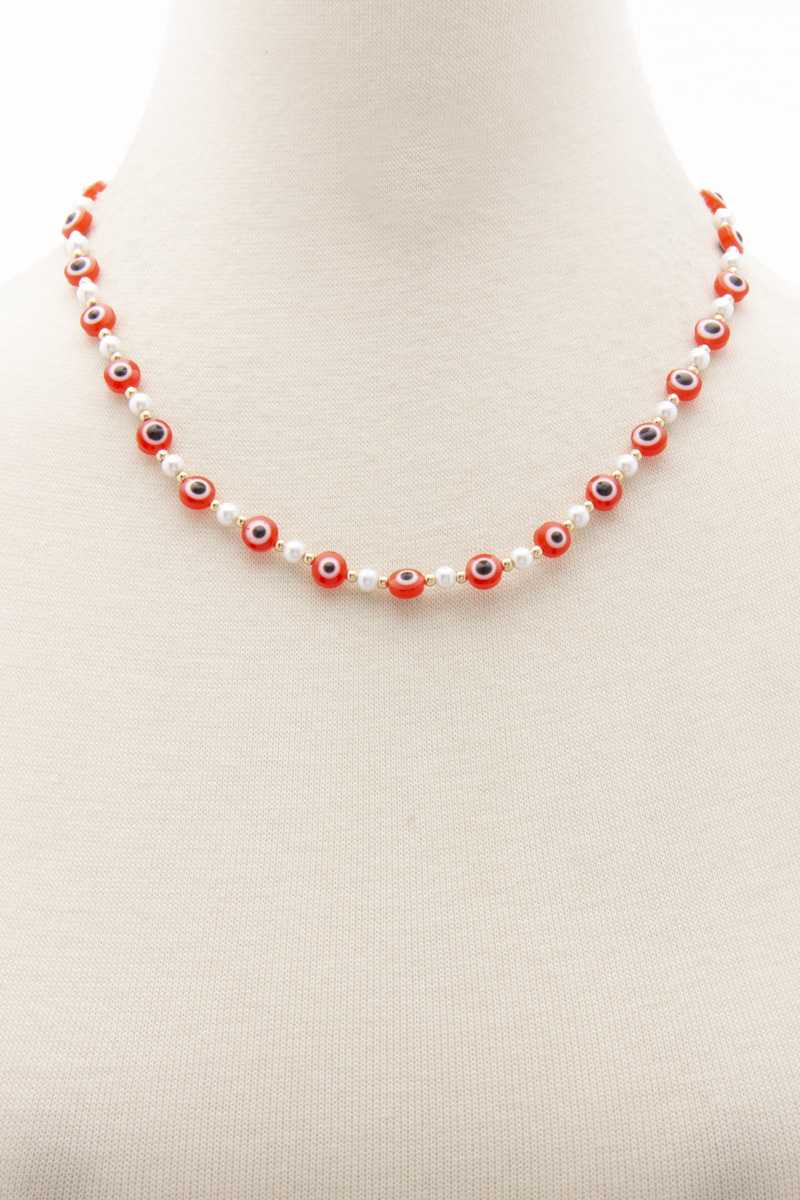 Collier de perles mauvais œil