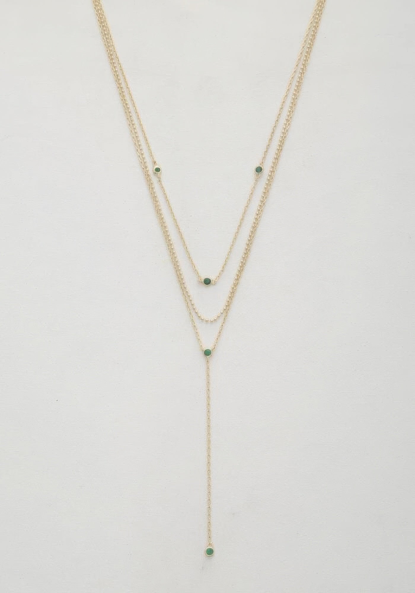 Collier en forme de Y en métal délicat